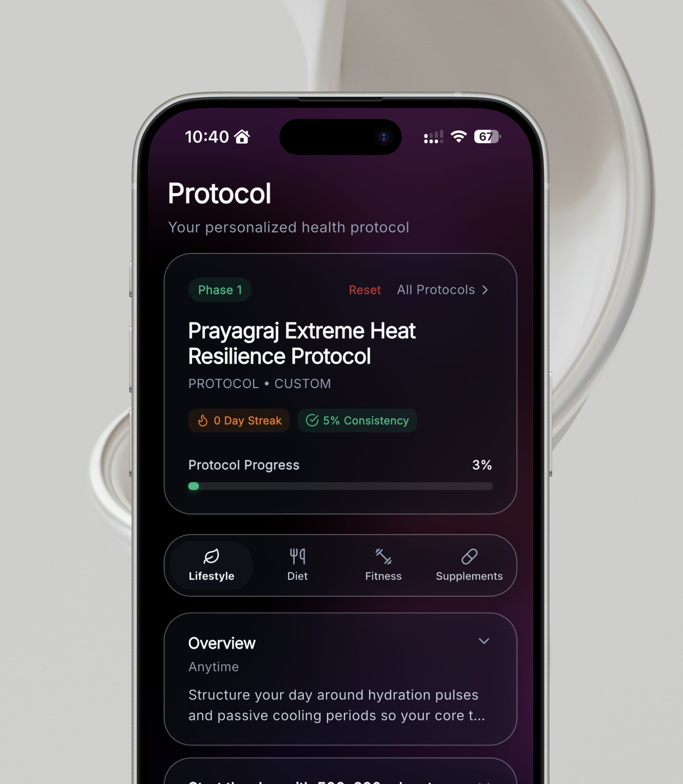 Personalized Protocols Dashboard